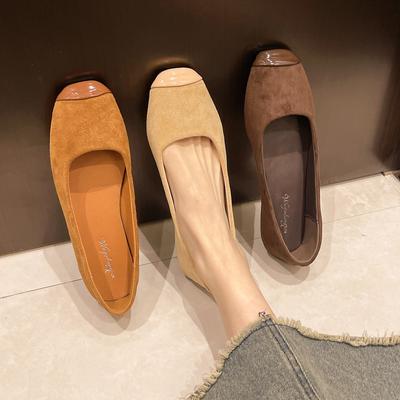 Fairy Shoes Gentle Single Shoes Suede Shallow Mouth Spring 2025 New Soft Flat Sole One Pedal Versatile Doudou Shoes Female