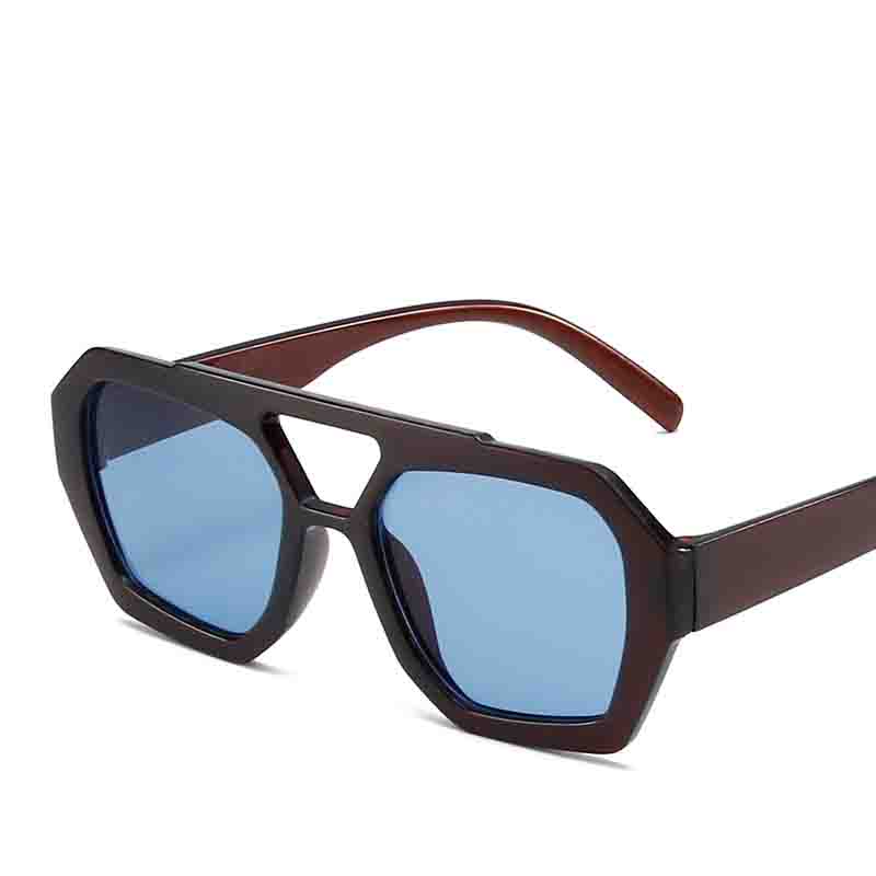 

Vintage Large-Rimmed Double-Beam Sunglasses For Women Men Punk Polygon Eye Glasses Outdoor UV400 Sunglasses Fashion Accessories other