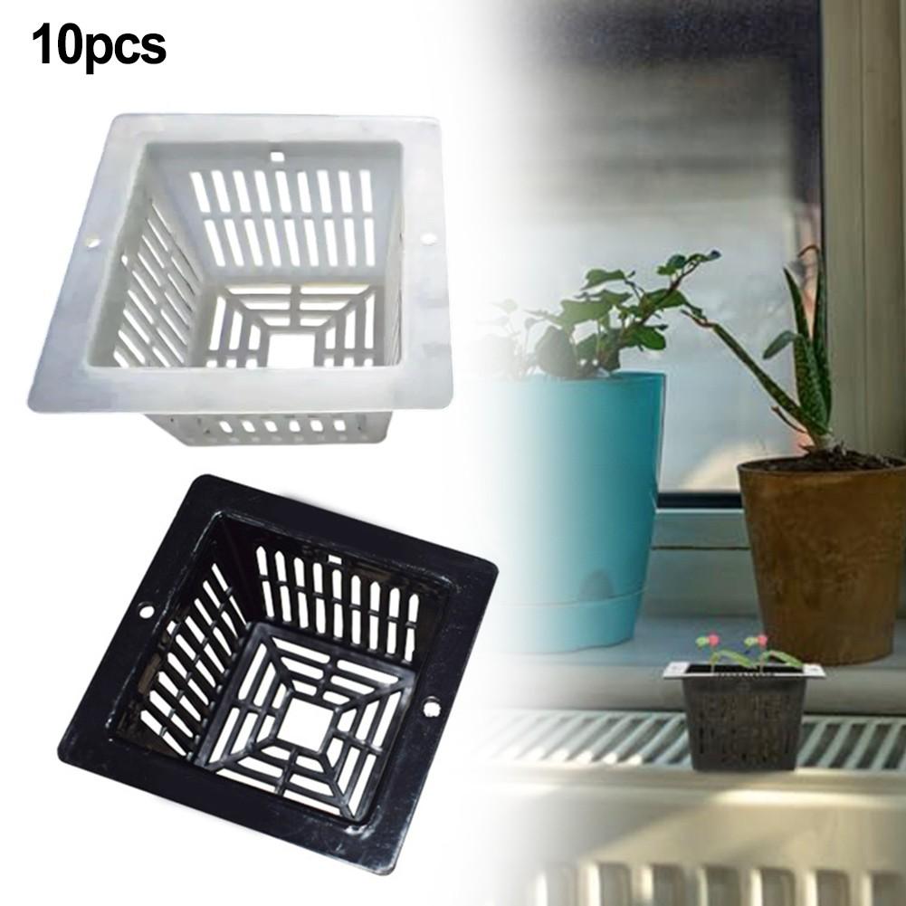 10 Pack of Plastic Net Pots for Efficient Aeration In Aquaponic Gardening