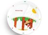 Kanto Plastic Industry Round Lunch 23cm "The Bears' School" Three-Compartment Plate, Diameter, CM-65J