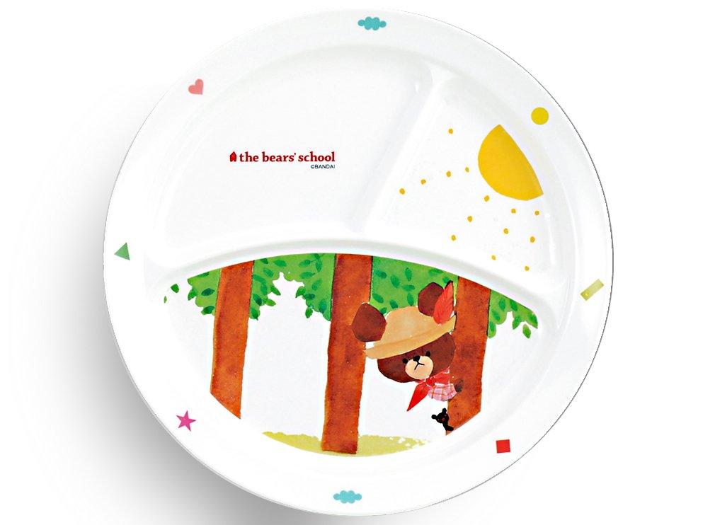 

Kanto Plastic Industry Round Lunch 23cm The Bears School Three-Compartment Plate, Diameter, CM-65J белый