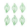 100PCS Metal Paper Clips Green Leaf Shaped Bookmark Clips for Business Cards Office Documents Notes Photos