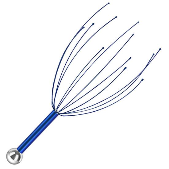 Octopus Head Massager Stainless Steel Brain Massage Claw Scalp Scratcher Engraved Head Relaxer for Promotes Blood Circulation Relieves Muscle Pain