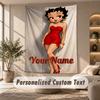 Tapestry Custom Name Text, Wall Hanging Tapestry Home Room DecorBetty Boop
