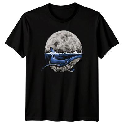 Wale Meerestiere Tiere Herren T-Shirt Ozean Mond Design