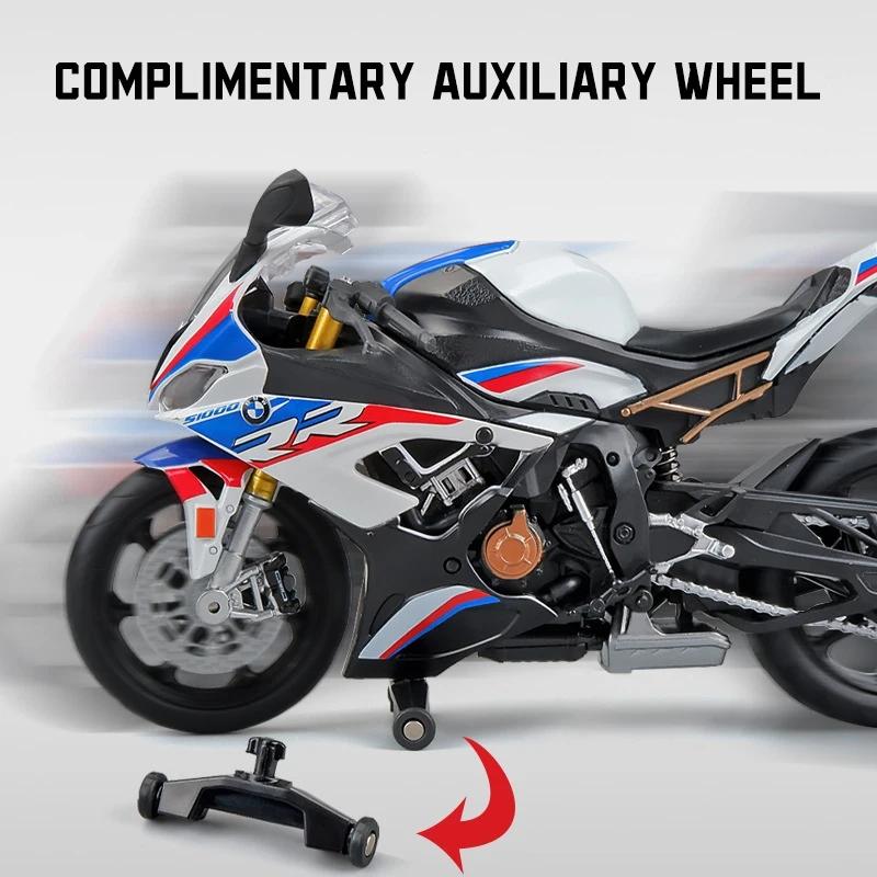 1/12 BMW S1000RR Motorcycle Cars Model Toys Alloy Diecast Shork-Absorber Motorcyclea Vehicle Collection For Boys Birthday Gifts