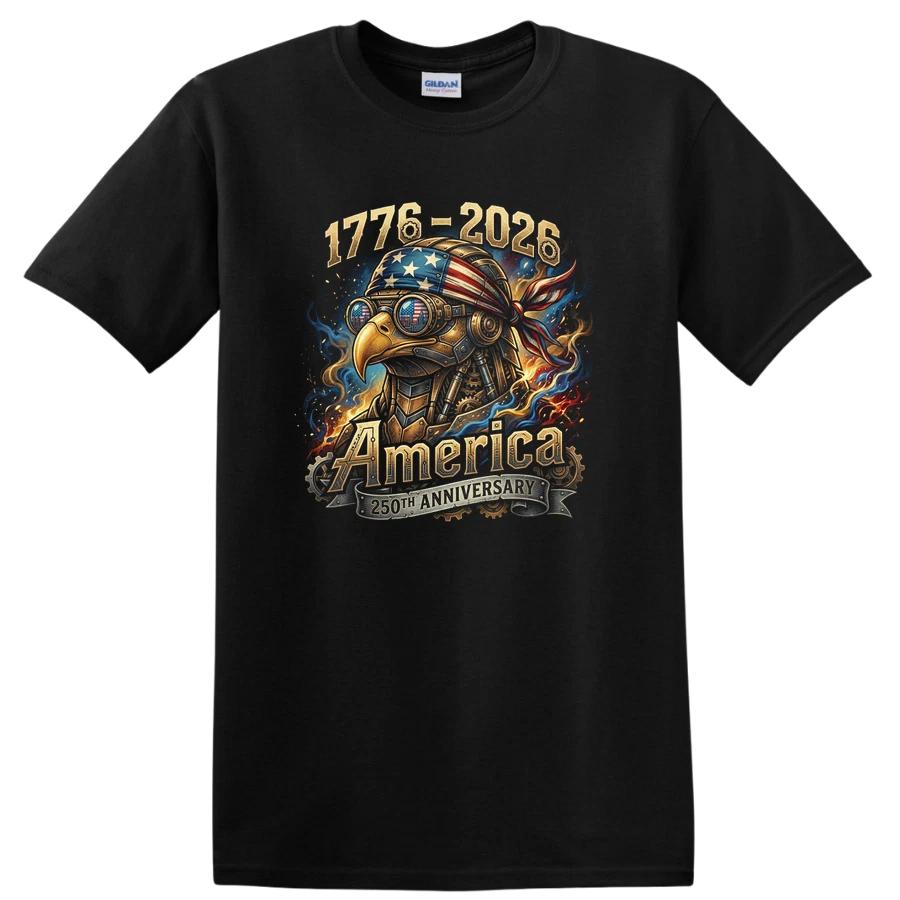 America 250th Anniversary T Shirt Vintage Eagle Patriotic Tee 1776-2026 XL