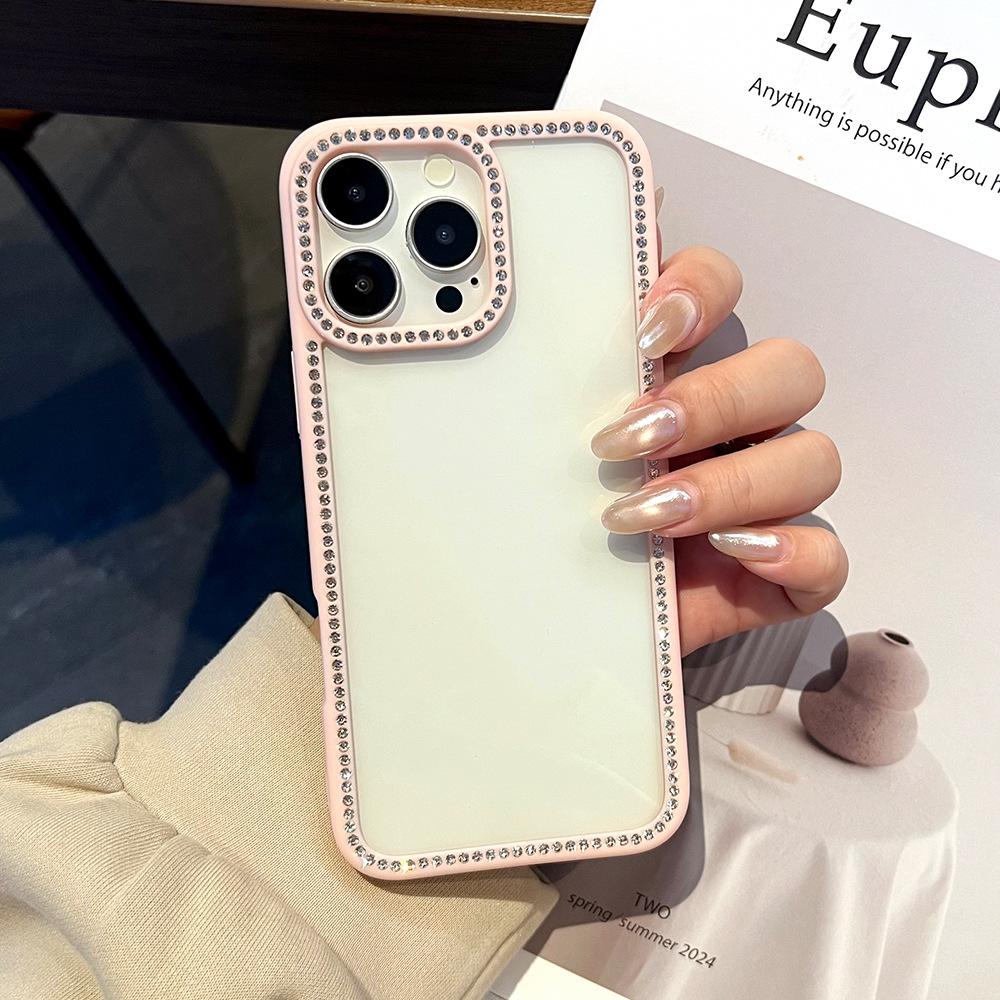 Applicable To iPhone11ProMax Diamond-encrusted Mobile Phone Case Transparent Back Plate Apple 11/11 Anti-drop Star Diamond Case