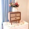 Retro-Stil Weinreben-Geflecht Organizer-Boxen Handgefertigte Schmuckschatulle Schreibtisch Massivholz Abnehmbarer Make-up-Organizer Heimdekoration Box