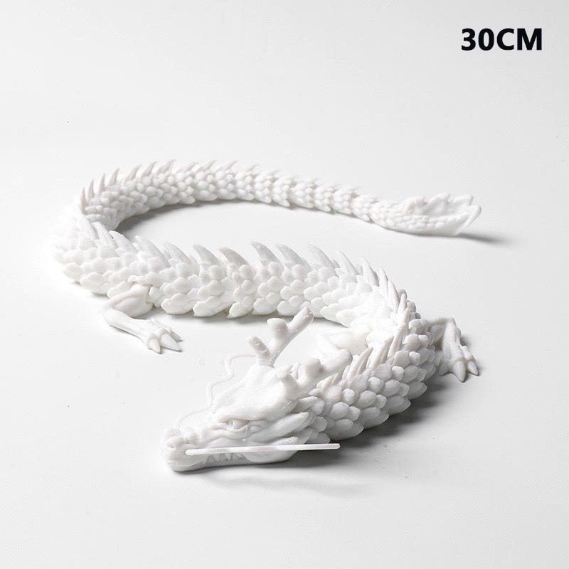 1PC 30/40CM Fish Tank Landscaping Decoration Collection Ornament Movable Jointed Dragon Statue 3D Printed Flexible Realistic