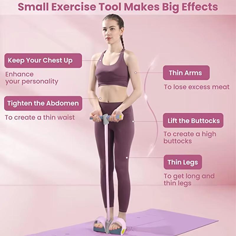 4/6/8 Tube Resistance Bands Yoga Pedal Puller Resistance Band Elastic Pull Rope Fitness Equipment for Abdomen Waist Arm Training