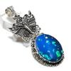 Blue Triplet Opal Gemstone 925 Steling Silver Jewelry Pendant 2.96" U1j54