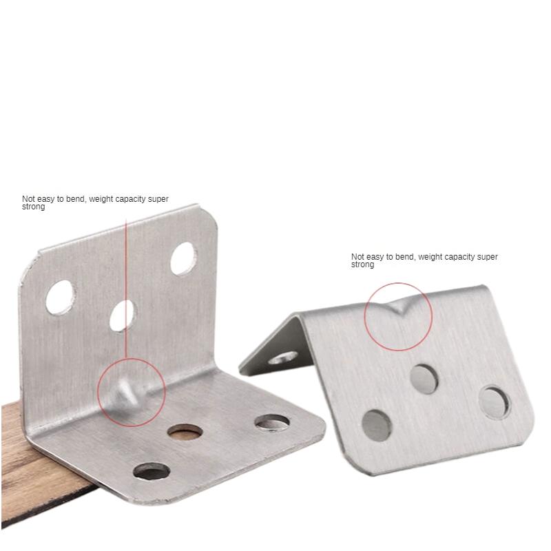 

10 шт. Утолщенный треугольный кронштейн из нержавеющей стали, фиксированный под прямым углом 90 градусов, соединитель для мебельной фурнитуры, аксессуары 10PCS