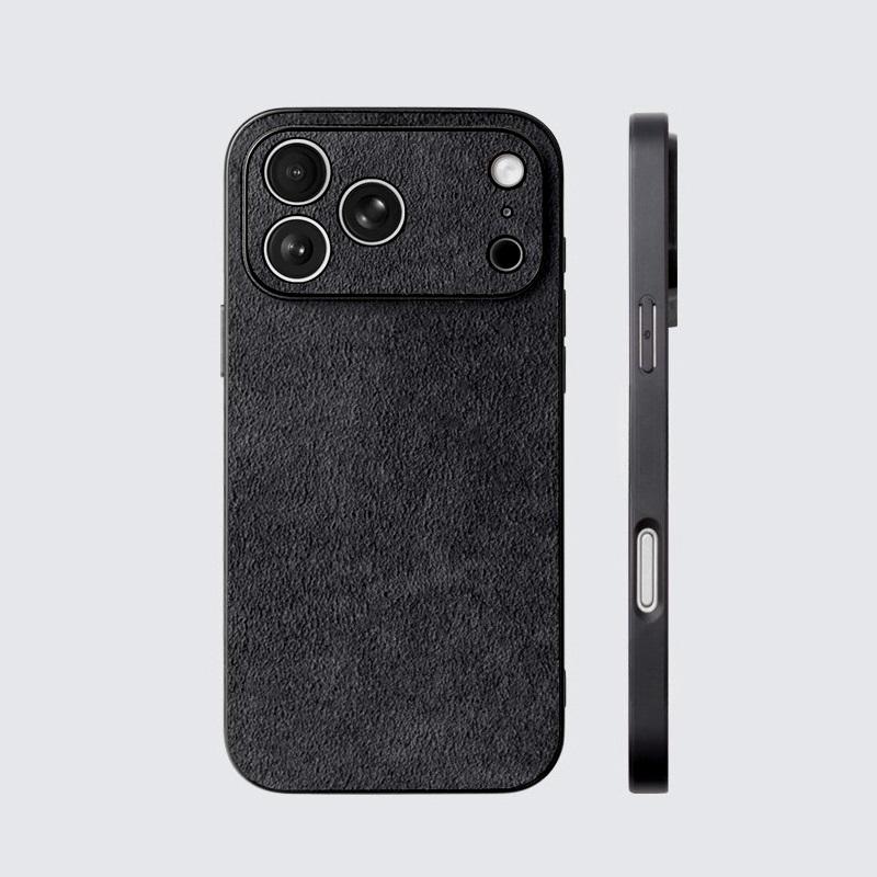 Precise Lens Hole Alcantara Phone Case for iPhone 17 Pro Max Air 16 Pro 15 14 Plus 13 12 Mini 11 Silicone Edge Full Coverage
