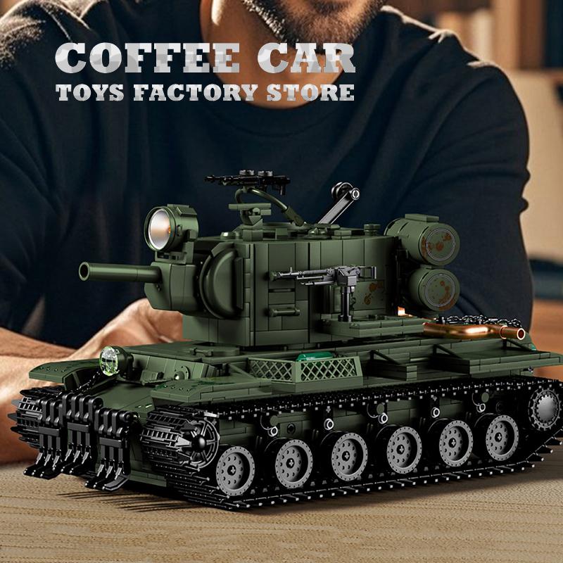 Non-Toxic New Heavy Tank V2 Building Bricks Ww2 Military Panzer Moc Blocks Puzzle Toys Army Soldier Armored Cars Model Birthday Gifts Diy