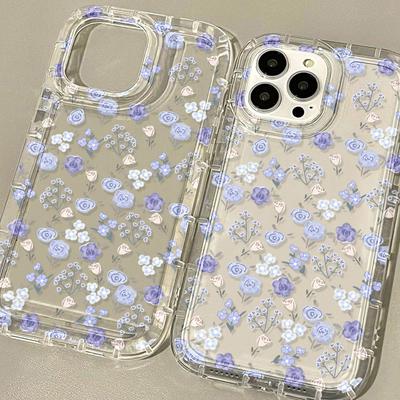 TPU Phone Case For IPhone 17 11 12 Pro 13 14 15 16 Pro Max Case 14 15 Plus 17 Air 16E Flower Soft Silicone Shockproof Covers