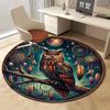 Crystal Velvet carpetBohemian Dreamcatcher Eagle & Feathers Round Mat - Non-Slip Fade-Resistant Polyester Mat with Rubber Backin