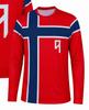 Men's Norway Flag Haaland No.9 Long Sleeve Soccer Jersey, 3D Print Braut Haaland Football Shirt, Breathable Quick Dry Sports Top