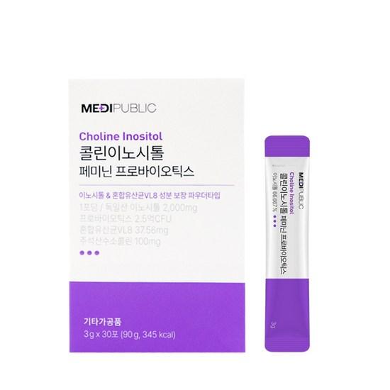 

Medipublic Choline Inositol Feminine Probiotics 3g x 30 packets,Korean health food