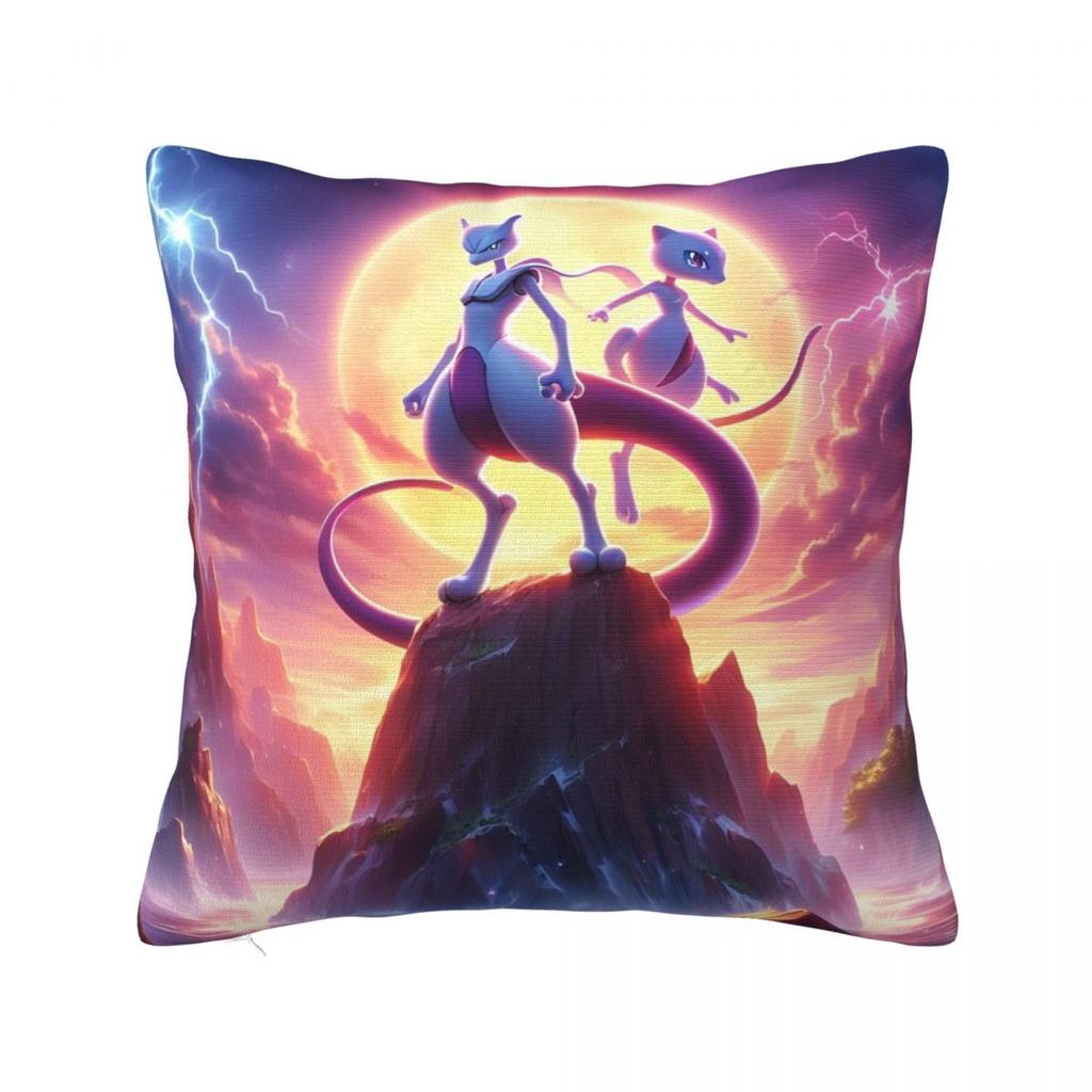 Japan Pokemon Mewtwo Cool Pillow Cover Soft Pillow Case Cushion Cover Morden Design Pillowcases For Chair Sofa Home Decoration