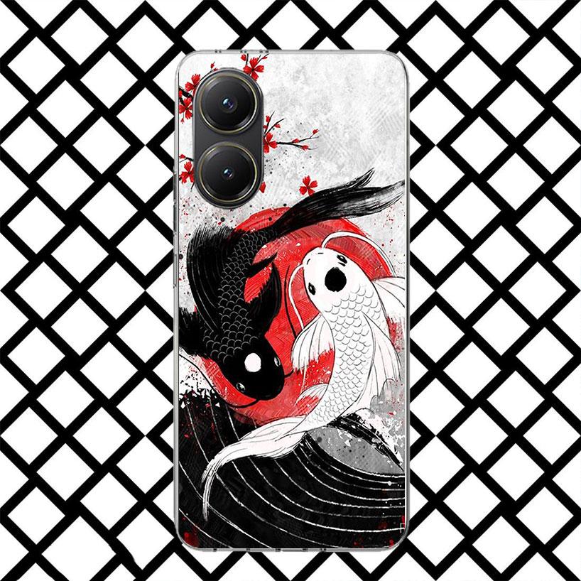 Koi-Fisch Kunst Handyhülle für Xiaomi Poco F7 Ultra X7 X6 X5 Pro X4 Gt M8 M7 Redmi 15 15C 13 13C 12 12C Weiche Hülle Fundas Poco F7 U