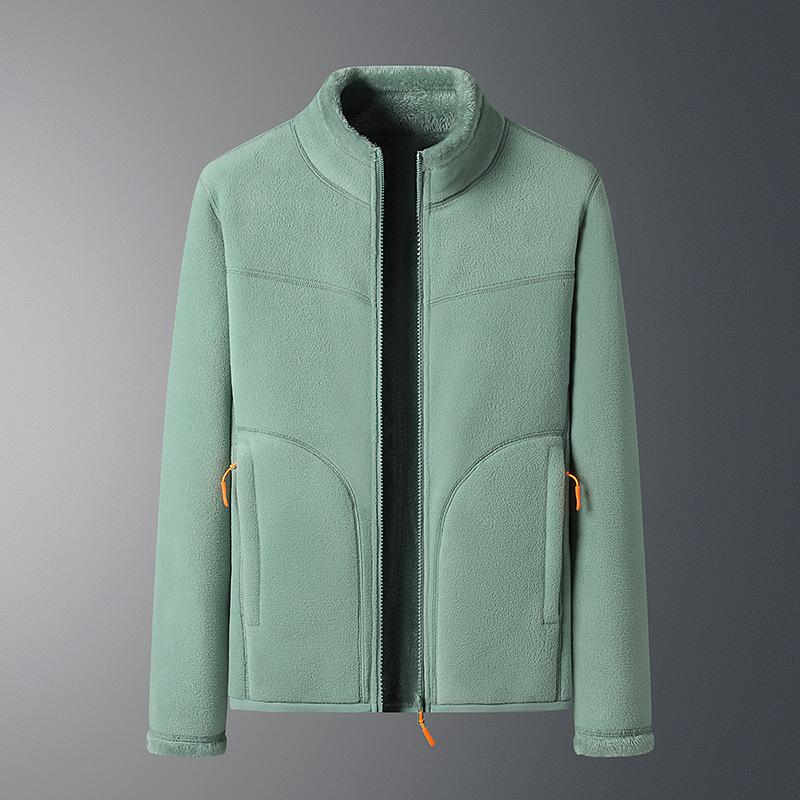 Couple Style Double-sided Coral Fleece Jacket for Both Men and Women, Winter Cotton Jacket for Warmth, Outerwear for Both Inside and Outside, Top