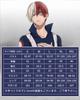 Shoto Todoroki Cosplay Costume with Gym Adult for School Festivals and Events Todoroki Gym Uniform with Size [Excellent Quality] Wig, Uniform,