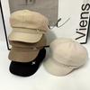 New Metal Standard Octagonal Hat Female Face Small Beret Casual Versatile Temperament Newsboy Hat English Letters