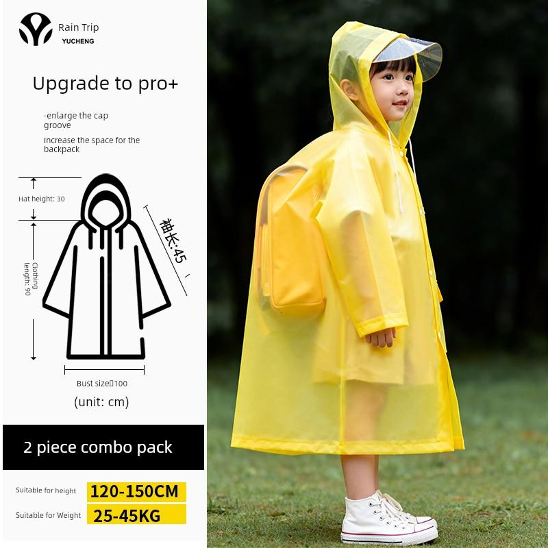 Portable Thickened Kids Raincoat for School Travel