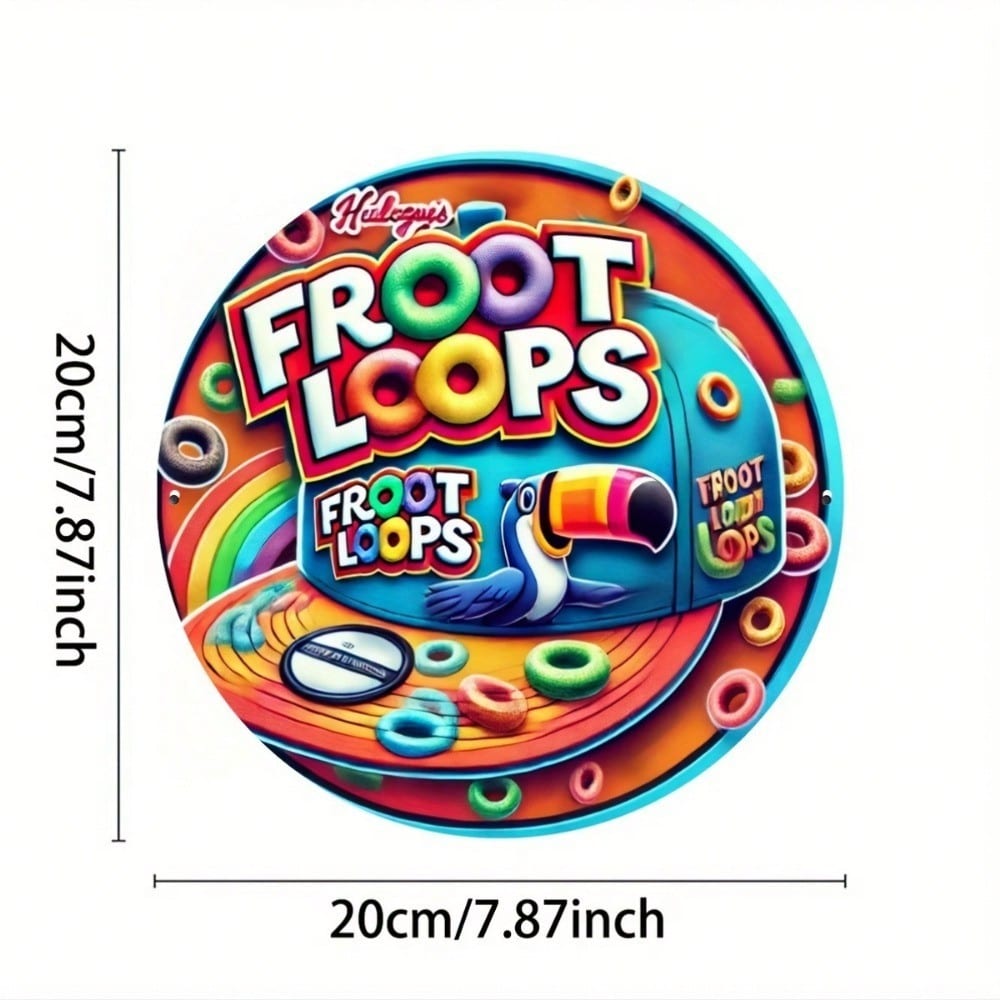 Винтажная металлическая жестяная табличка Froot Loops Ретро Завтрак Хлопья Настенное Искусство Домашний Декор Табличка Кухня Кафе Паб Бар Спортзал