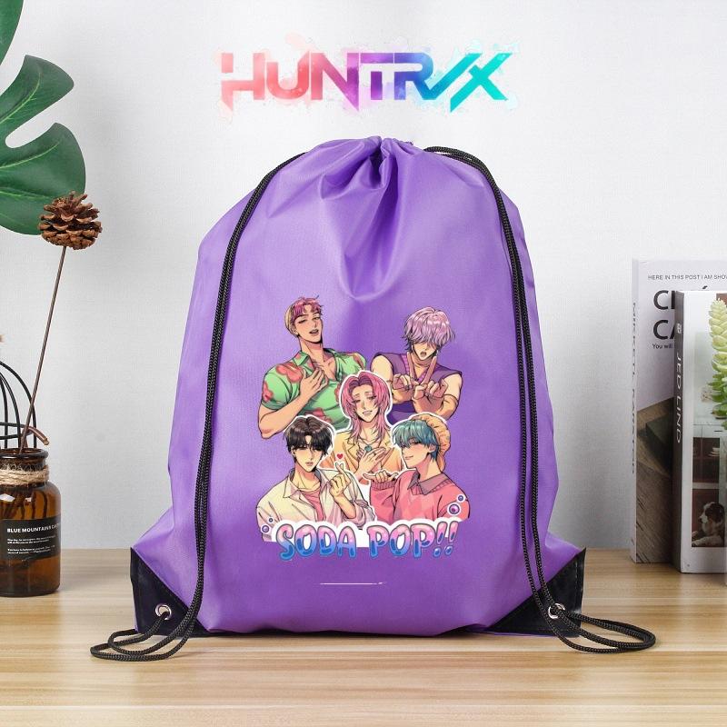 Huntress Girls Cosplay Drawstring Backpack Lightweight Polyester String Bag for Marathon Sports Events Gym Travel