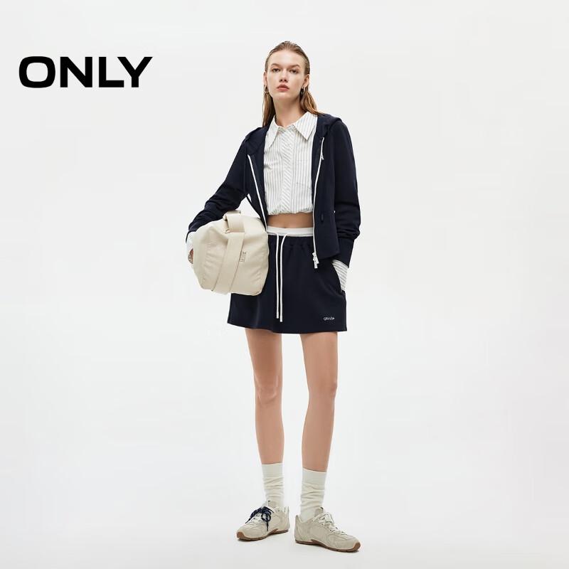 ONLY Women's 2025 Summer Colorblock Hooded Athletic Sweatshirt