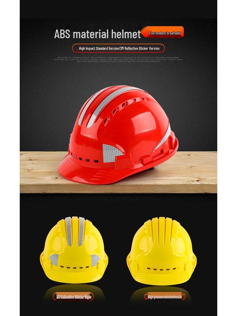 National Standard Thickened Breathable Anti-Smash ABS Safety Helmet Liner for Construction