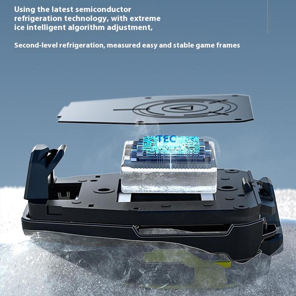 JS120 Phone Cooler Semiconductor Cooling Device Fan Clip-On Radiator with RGB Light