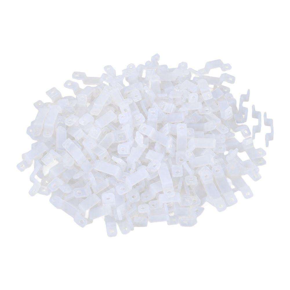 200 Pack 8/10/12mm LED Strip Clip Silicone Flexible Light Holder Clip Waterproof White LED Strip Light Clip