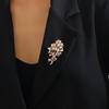 1PC Fashionable Opal Stone Flower Brooch Pin Garment Accessories Birthday Gift Brooches For Women Rhinestone Brooch Pin-6691
