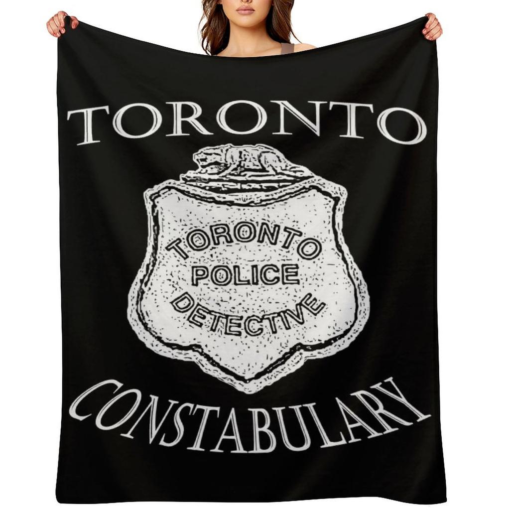 1900's Murdoch Mysteries Inspired Badge Shirt Throw Blanket Retros Soft Plaid Luxury Designer bed plaid Blankets