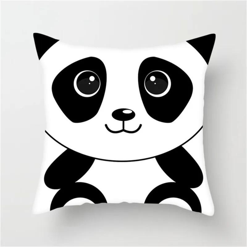 Sofa Bedroom Cute Panda Pillowcase Home Decoration Zipper Pillowcase