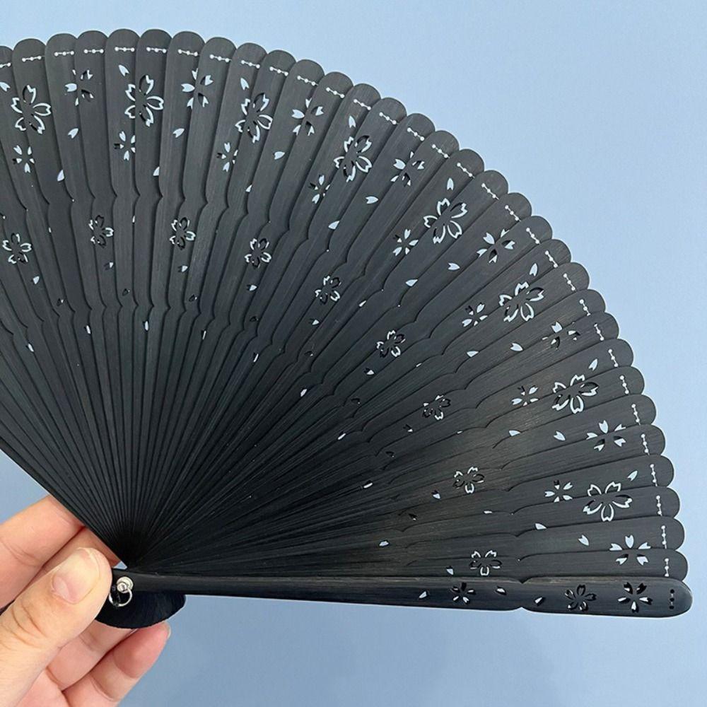 Sakura Folding Bamboo Fan Portable Elegant Handheld Fans Photography Props Kimono Fan  Party Gift