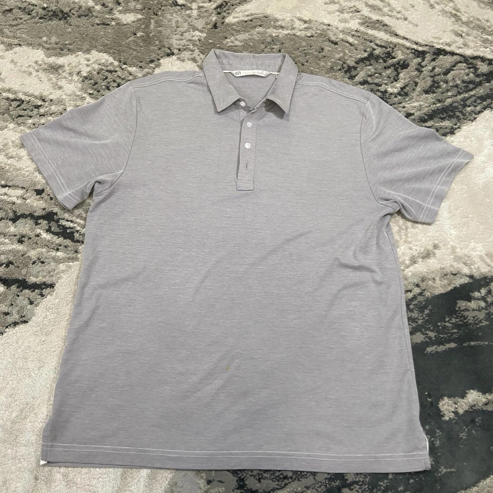 Travis Mathew Shirt Mens XL Gray Polo Cape Fear National Golf Short Sleeve S