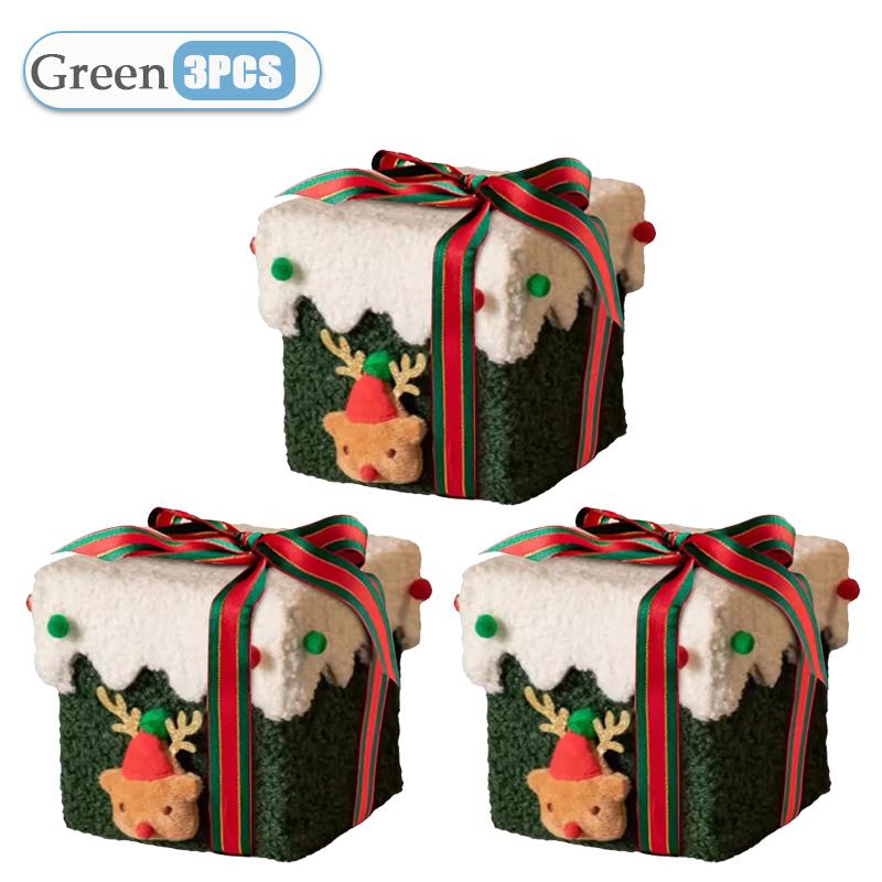 Cute Christmas Gift Box Christmas Eve Apple Packaging Box Creative Plush Fabric Decoration Gift Girlfriend Exquisite Apple Box