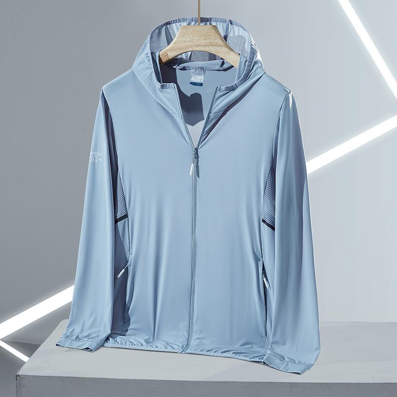 

Унисекс Одежда для защиты от солнца из ледяного шелка, Охлаждающая, Мягкая, Дышащая, Удобная, Эластичная, UPF50+ L