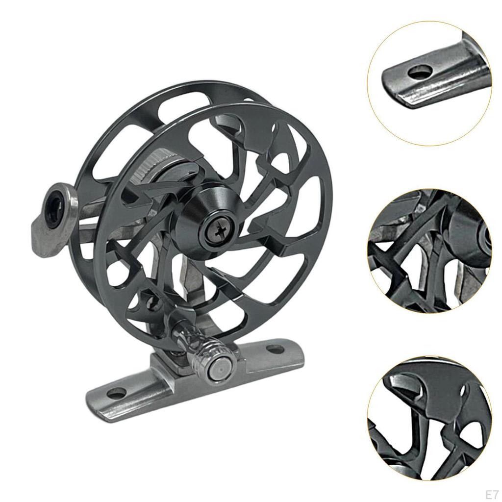 Fly Fishing Reel Baitcasting Compact Labor Saving Right Hand Lightweight Metal Ice