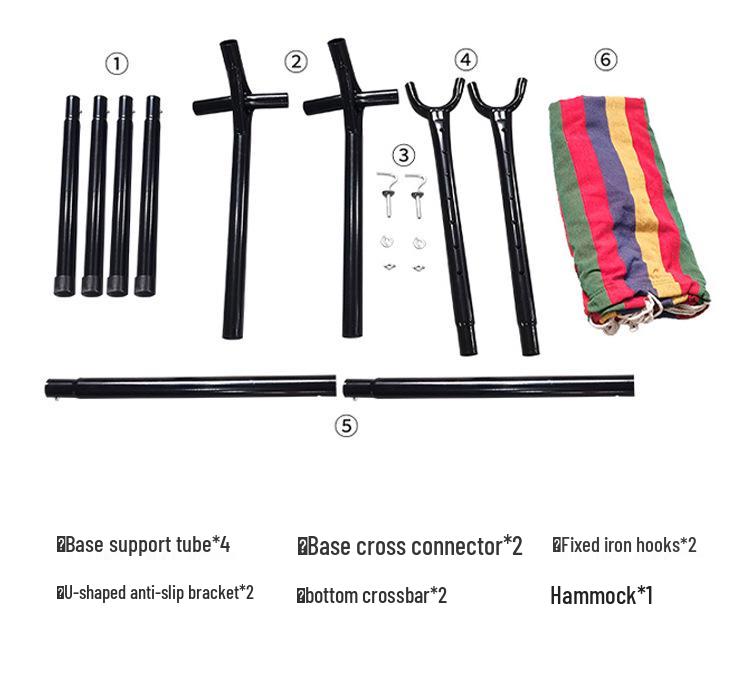 Double Outdoor Canvas Hammock: Lightweight, Anti-Roll, Detachable Stand for Camping & Children's Swing Chair