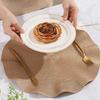 Yousheng Handwoven Round Placemat Waterproof Heat-Resistant Table Mat for Dining Non-Slip Rustic Kitchen Decor for Home