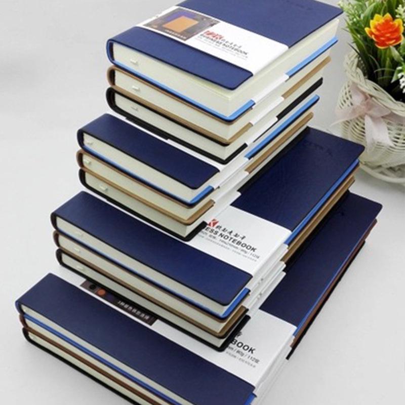 A4 Business Notebook with Eye Protection Beige Paper and Soft Leather Cover (B5, A5, A6) A6 чёрный