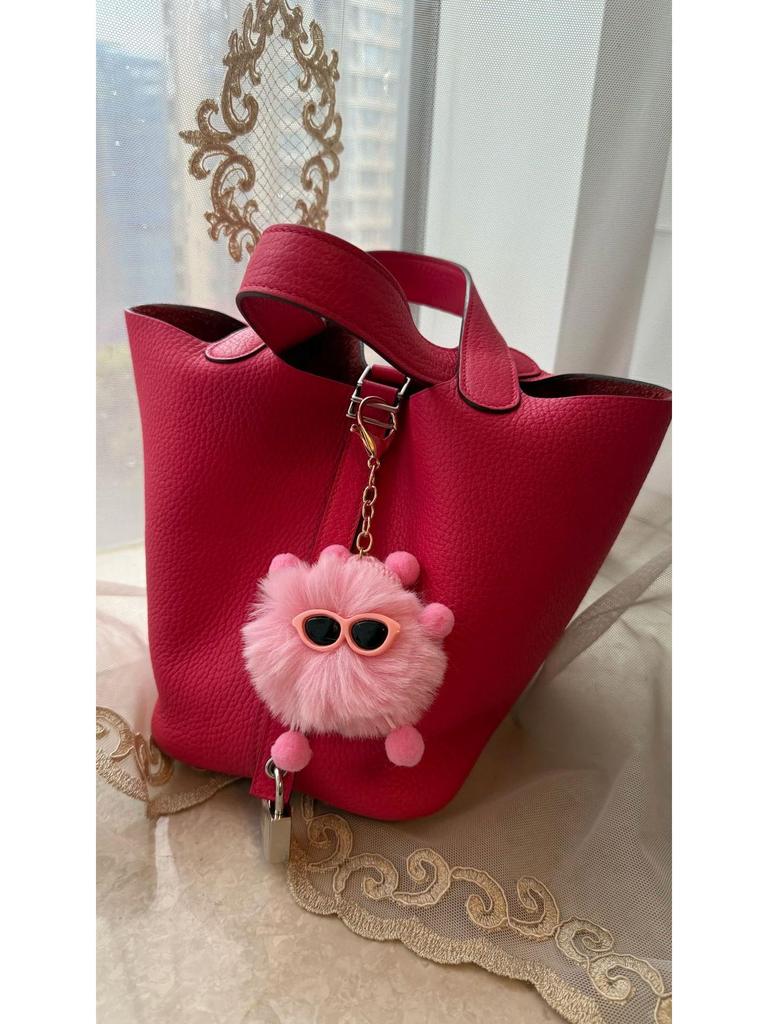 Bolso de Mano para Mujer con Grano de Lichi: Bolso Cubo Versátil, de Alta Gama y de Moda 2025