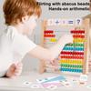 Wooden Counting Toy Abacus Montessori Education Math Toy Children Rainbow Counting Beads Addition Subtraction Operation Learning