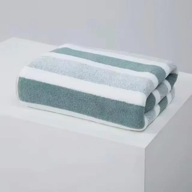 

Быстросохнущий полосатый комплект полотенец для мягкого и впитывающего опыта в ванной комнате, банное полотенце или полотенце для рук 70x130cm