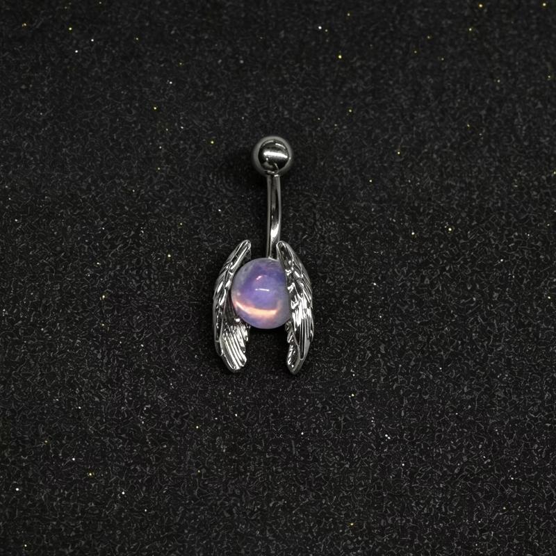 Navel Ring Multiple Styles Ghost Angel Wings Umbilical Jewelry Women'S Fashion Jewelry Umbilical Nail
